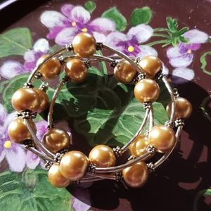 Vintage gold ball bracelet
